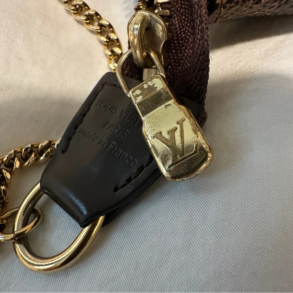 Louis Vuitton Damier Ebene Mini Pochette Top Handle Bag - Picture 6 of 6